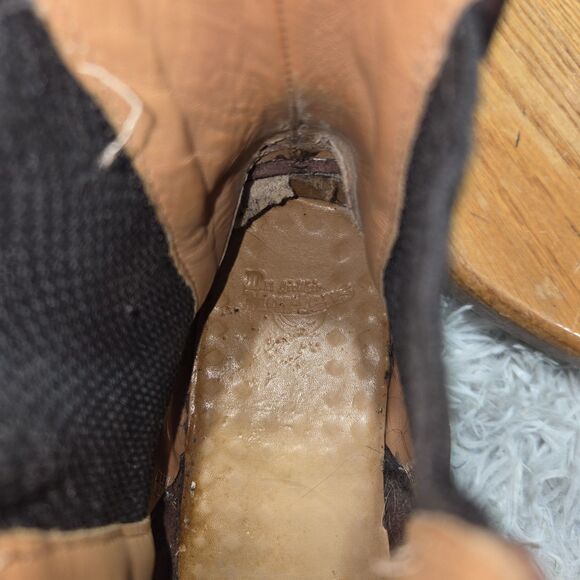 Dr. Martens Flora Womens Size 7 Cherry Red Leather Slip On Ankle Chelsea Boots - Picture 8 of 13